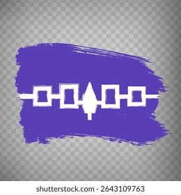 Grunge flag of Iroquois Confederacy, brush stroke background. Iroquois Confederacy flag on transparent background for your design, EPS10.