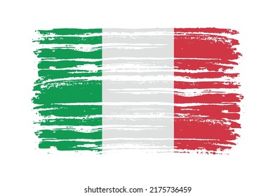 Grunge Flag Italybrush Stroke Italy Flag Stock Vector (Royalty Free ...