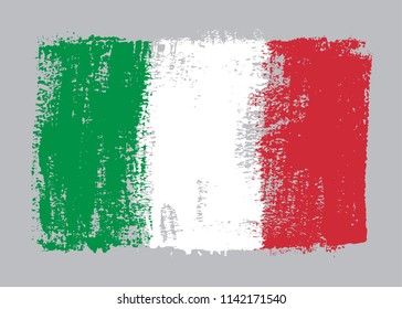 Bandera gruesa de Italia.Bandera italiana vectorial.