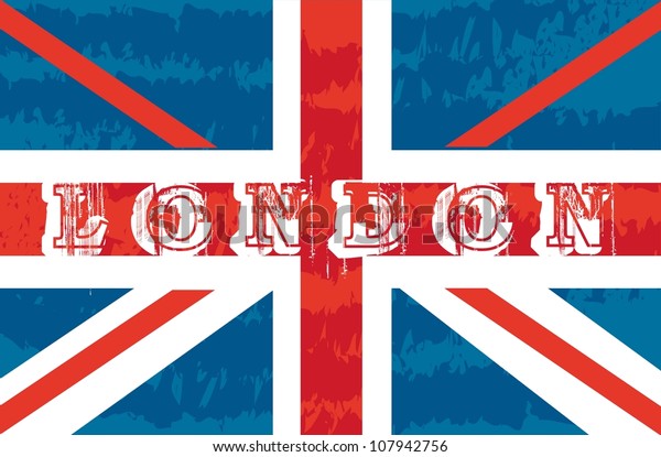Grunge Flag London Background Vector Illustration Stock Vector (Royalty ...