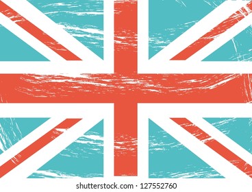 grunge flag london background, vintage. vector illustration