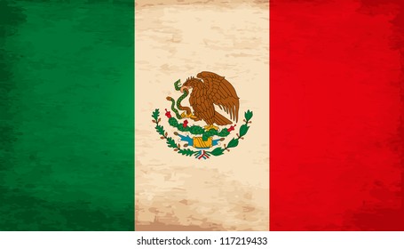 Grunge Flag Of Mexico