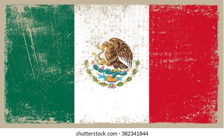 Grunge flag of Mexico.