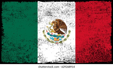 Grunge flag of Mexico.