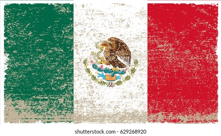 Grunge flag of Mexico.