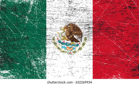 Grunge flag of Mexico.