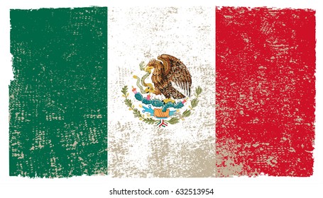 Grunge flag of Mexico.