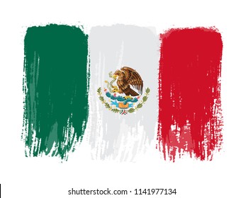 Grunge Flag Mexicovector Mexican Flag Stock Vector (royalty Free 