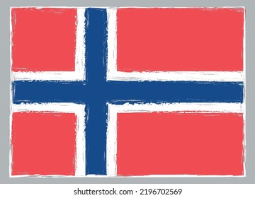 Bandera ondulada de Noruega.Bandera de Noruega vectora.