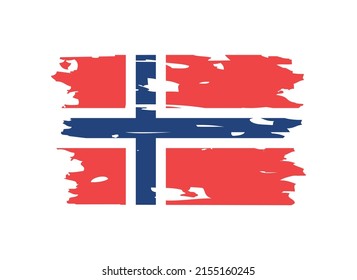 Bandera ondulada de Noruega.Bandera noruega vintage.