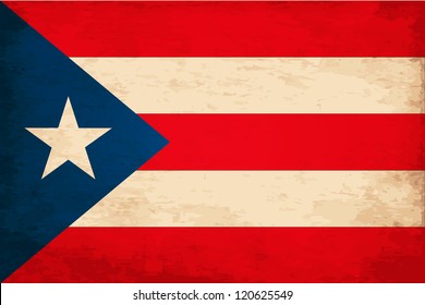 Grunge Flag of Puerto Rico