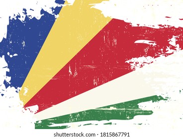A grunge flag of Seychelles