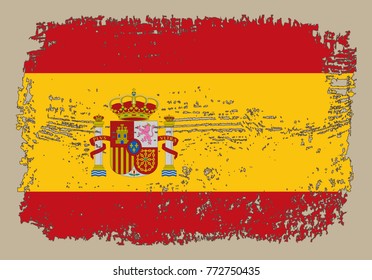 Grunge flag of Spain.