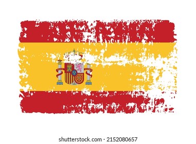 Grunge Flagge von Spanien.Vector Spanien Flagge.