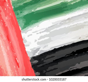 Grunge flag of UAE.