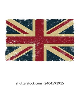 Grunge flag of united kingdom. Vector flag of uk.	
