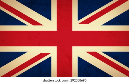 Grunge flag of United Kingdom - Vector