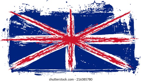 Grunge flag of the United Kingdom for your design