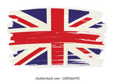 grunge flag of united kingdom,brush stroke background