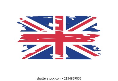 Grunge flag of United Kingdom.Vintage British flag.