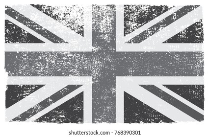 Grunge flag of the United Kingdom.Vintage British flag.