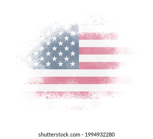 Grunge flag of United States.