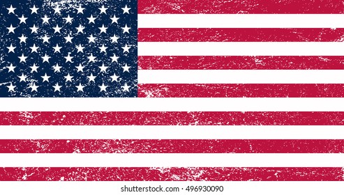 Grunge flag of the United States.