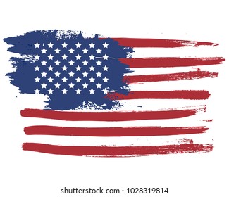 Grunge flag of USA