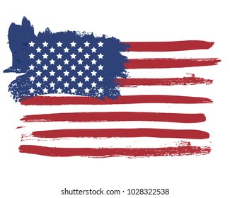 Grunge flag of USA
