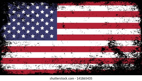 grunge flag of USA