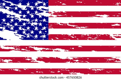 grunge flag of USA