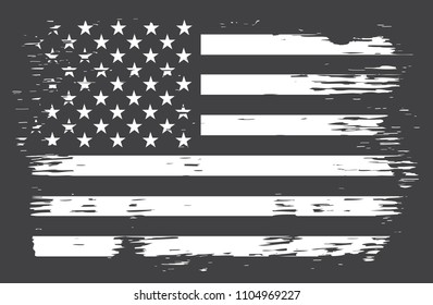 Grunge flag of USA.Vector American Flag.