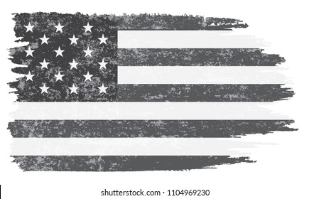 Grunge flag of USA.Vector American Flag.