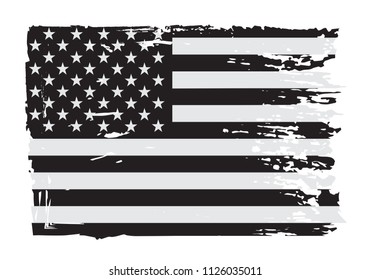Grunge flag of USA.Vector American Flag.