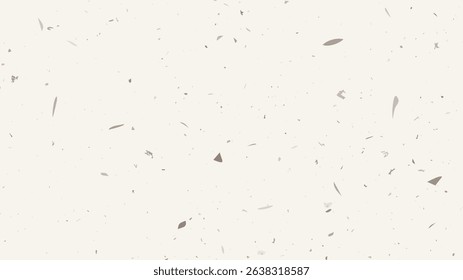 Grunge flecked paper background with a vintage, grainy texture. Features speckles, flecks, specks, and scattered particles for a rustic, handcrafted look. Vector illustration