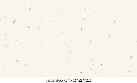 Grunge flecked paper background with a vintage, grainy texture. Features speckles, flecks, specks, and scattered particles for a rustic, handcrafted look. Vector illustration