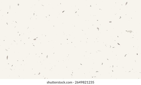 Fundo de papel serrilhado grunge com uma textura granulada vintage. Apresenta manchas, manchas, manchas e partículas dispersas para uma aparência rústica e artesanal. Ilustração vetorial