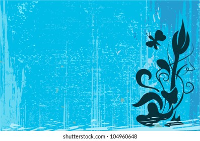 grunge floral background