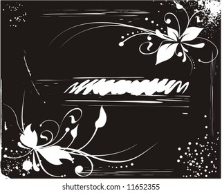 grunge floral background