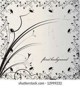 grunge floral background