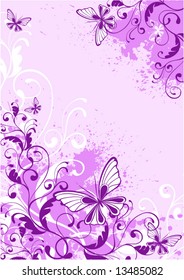 grunge floral background