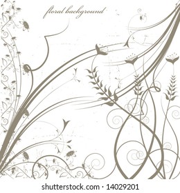 grunge floral background