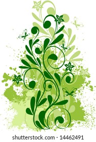 grunge floral background