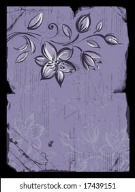 Grunge floral background