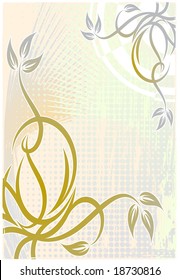 Grunge floral background