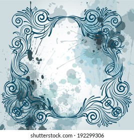 Grunge floral background