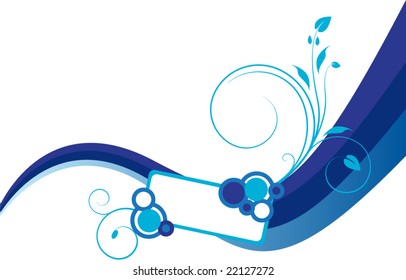Grunge floral background