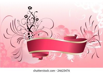 Grunge floral background