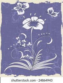 Fondo floral grueso