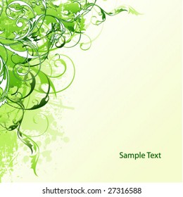 Grunge floral background